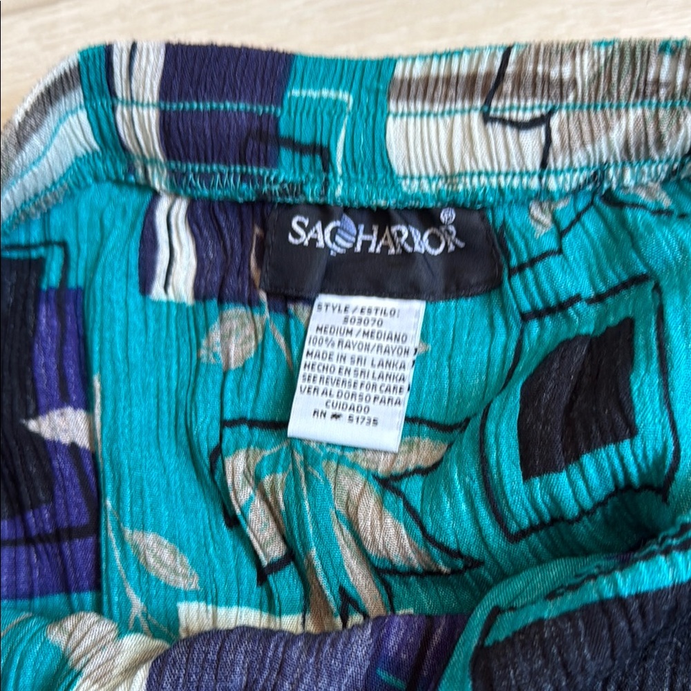 Sag Harbor Vintage Blue Skirt Set with Notched Collar - Picture 8 of 11